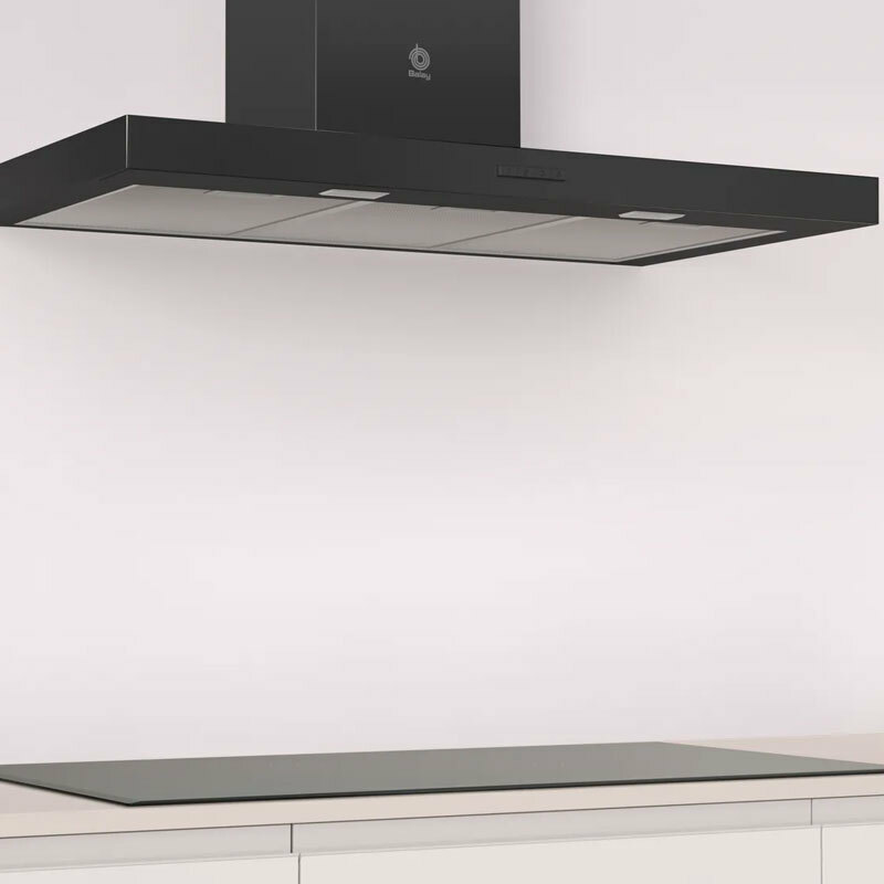 Campana decorativa pared Balay 3BC096MN – 619 m³/h, 90 cm, Negra