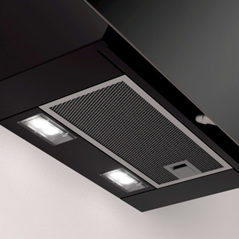 Campana decorativa de pared Balay 3BC566GN – 60 cm, Cristal negro inclinado, 669 m³/h