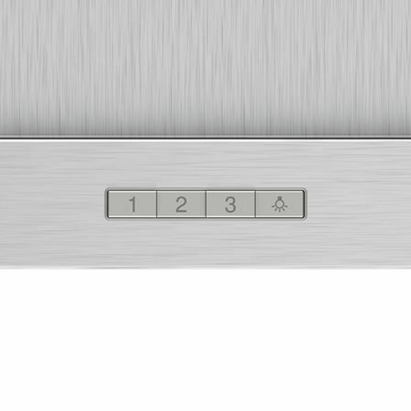 Campana decorativa de pared Bosch DWB66BC50 – 621 m³/h, Inox, LED