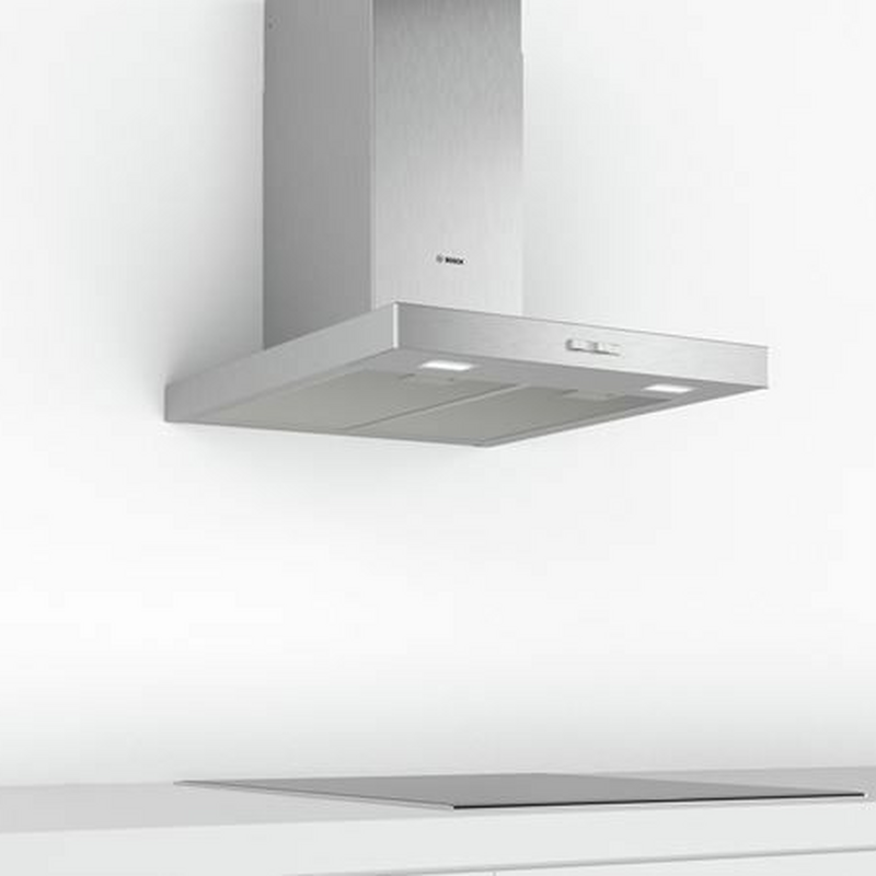 Campana decorativa de pared Bosch DWB66BC50 – 621 m³/h, Inox, LED