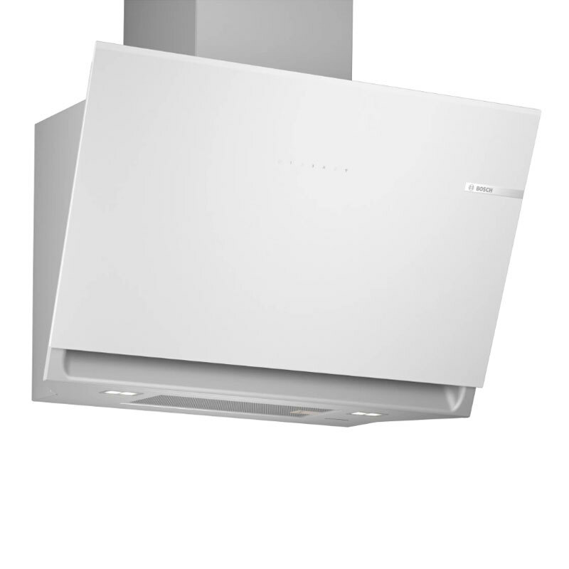 Campana decorativa de pared Bosch DWK81AN20 – 80 cm, Cristal blanco, Home Connect