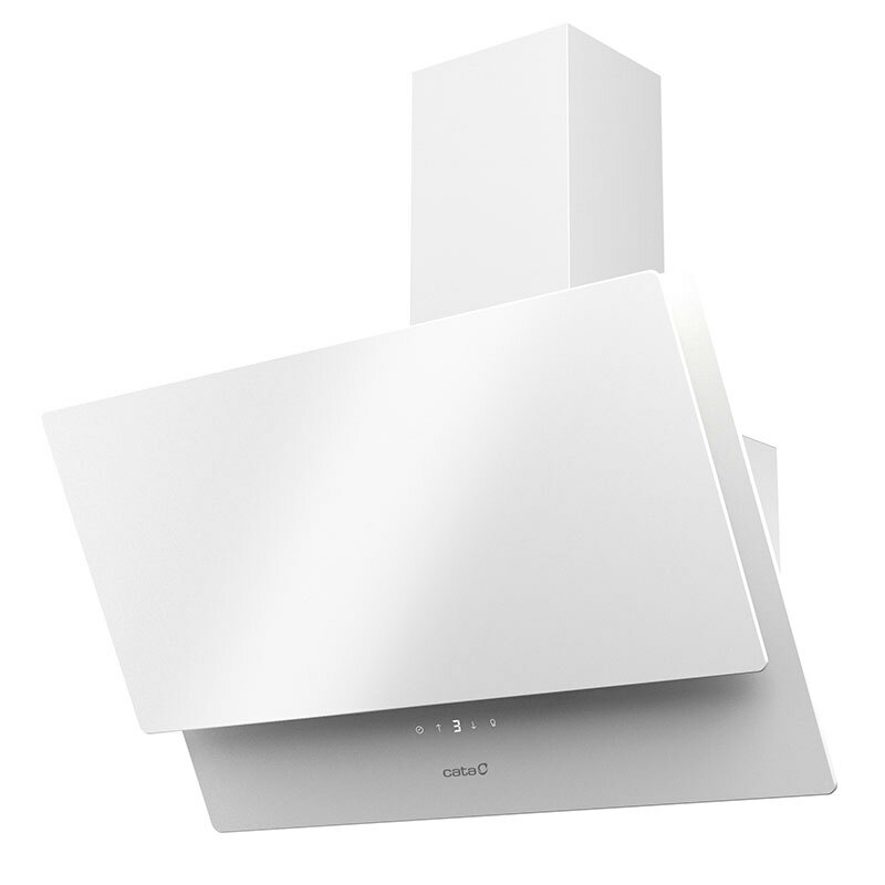 Campana decorativa de pared Cata JUNO+ 7000 GWH – Cristal blanco, 562 m³/h, Clase A+