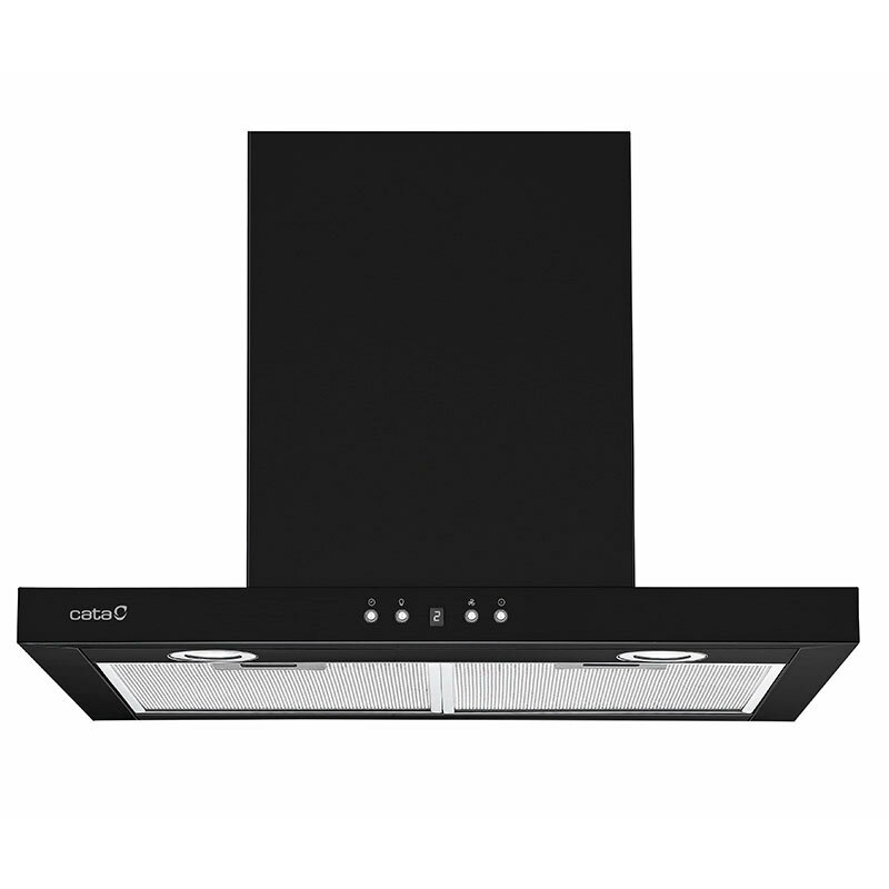 Campana decorativa de pared Cata SPRO 6000BK – 1001 m³/h, 60 cm, Clase A