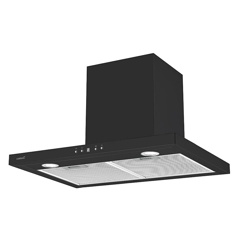 Campana decorativa de pared Cata S PRO 7000 BK – 1001 m³/h, Clase A, Iluminación LED