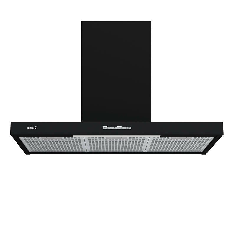 Campana decorativa de pared Cata SYGMA 9010BK – 90 cm, 802 m³/h, LED regulable