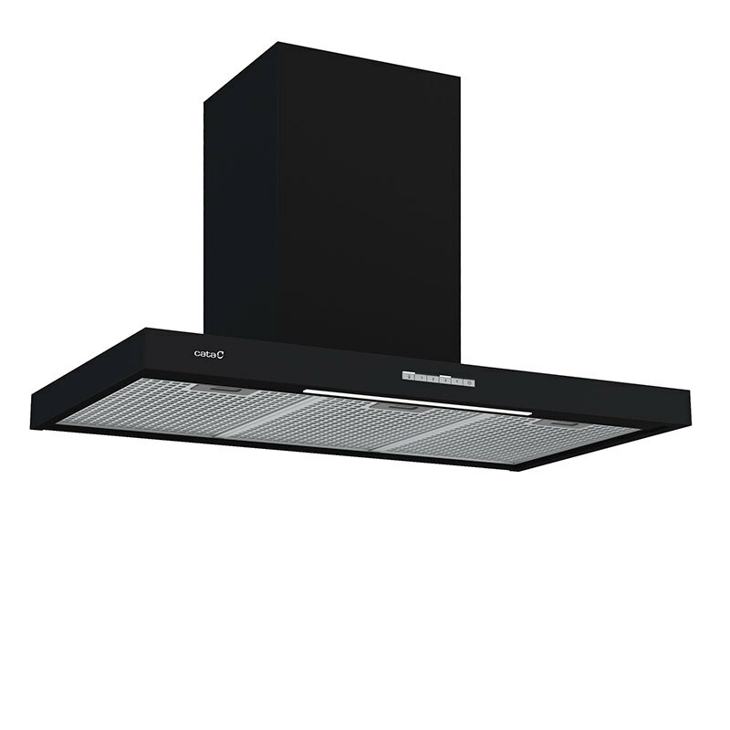 Campana decorativa de pared Cata SYGMA 9010BK – 90 cm, 802 m³/h, LED regulable