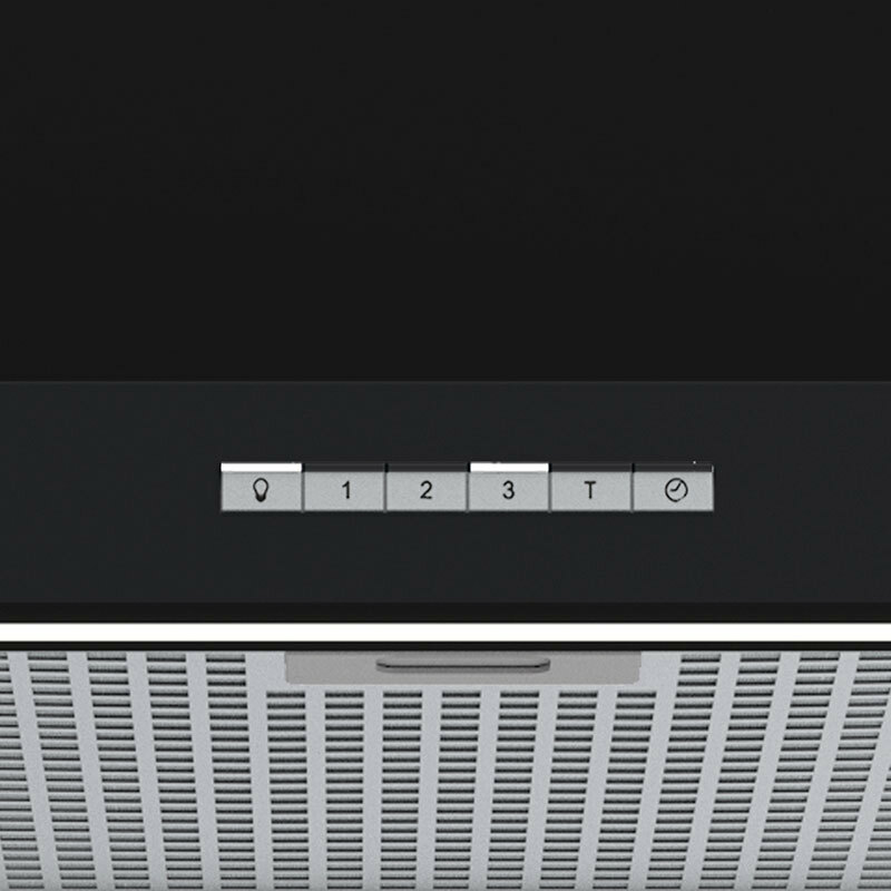 Campana decorativa de pared Cata SYGMA 9010BK – 90 cm, 802 m³/h, LED regulable