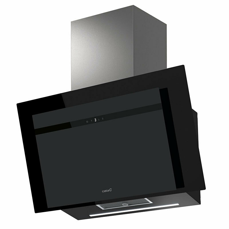Campana decorativa Cata THALASSA EVO 800 GBK – 80 cm, 1.016,5 m³/h, Clase A++