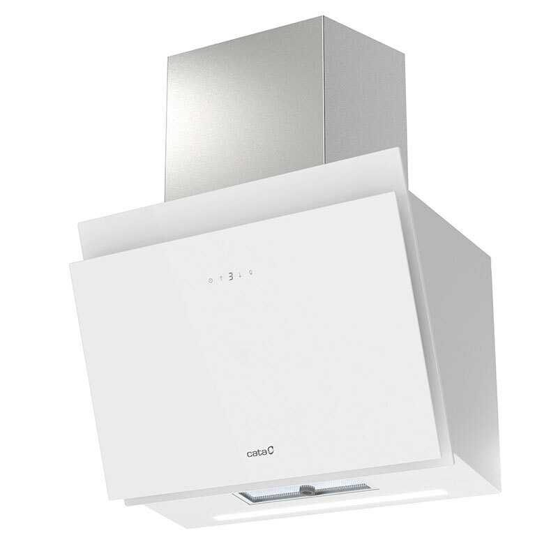 Campana decorativa pared Cata THALASSA PRO 60 GWH – A+++, 640 m³/h, Cristal blanco