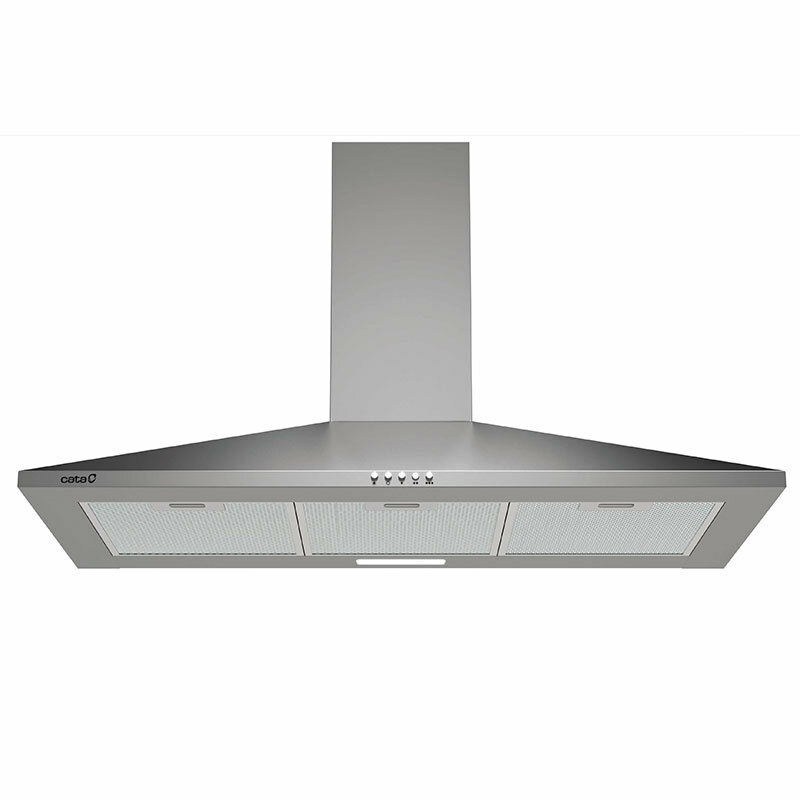 Campana decorativa de pared Cata VK 9000 X – 90 cm, 477 m³/h, Clase A