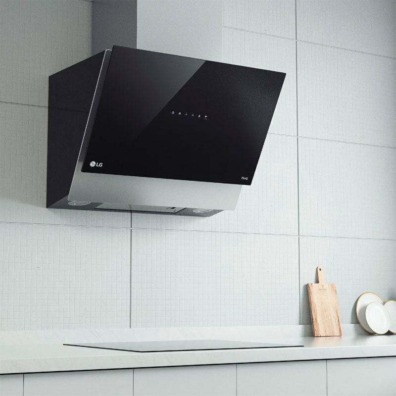 Campana inclinada de pared LG HCEZ2428B – 800 m³/h, Wi‑Fi ThinQ, Filtros lavables