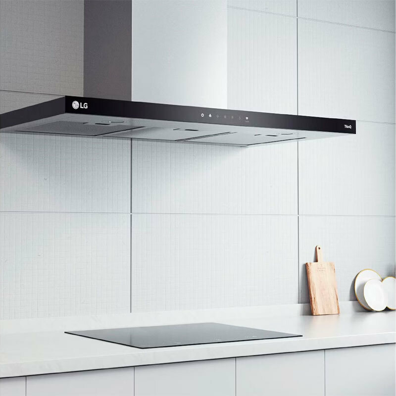 Campana decorativa LG HCEZ3626S – 800 m³/h, Clase A, Wi‑Fi