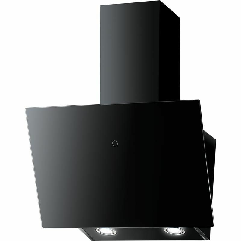 Campana decorativa de pared Mepamsa CUADRO 60 – 580 m³/h, control táctil, cristal negro