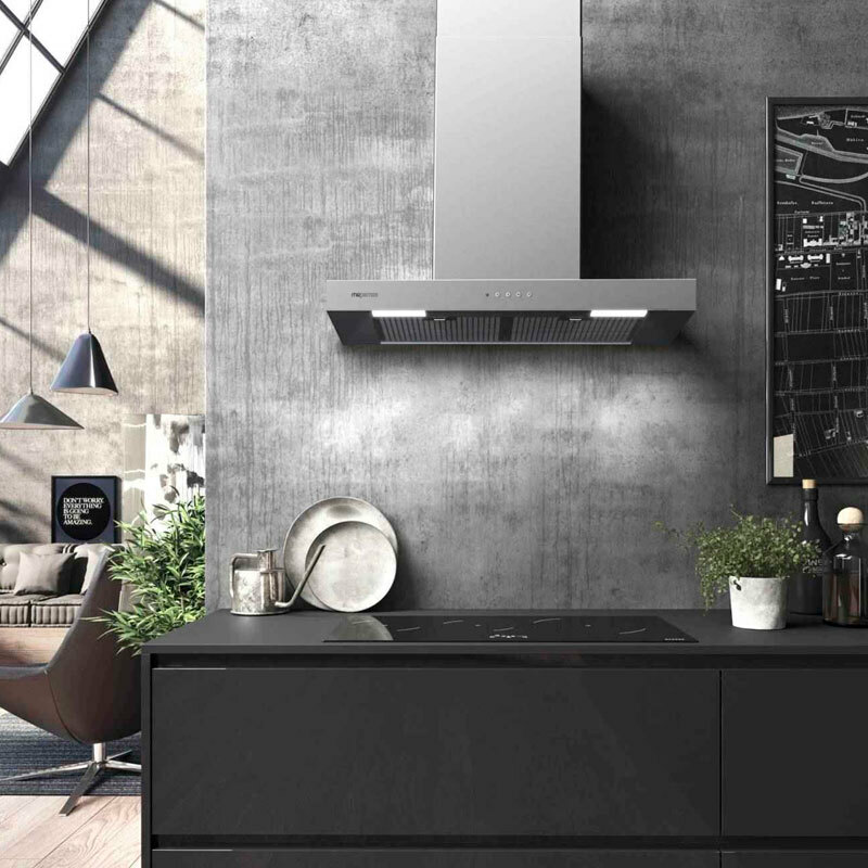 Campana decorativa de pared Mepamsa STILO NEO 70 X – 710 m³/h, Inox 70 cm, Filtros lavables