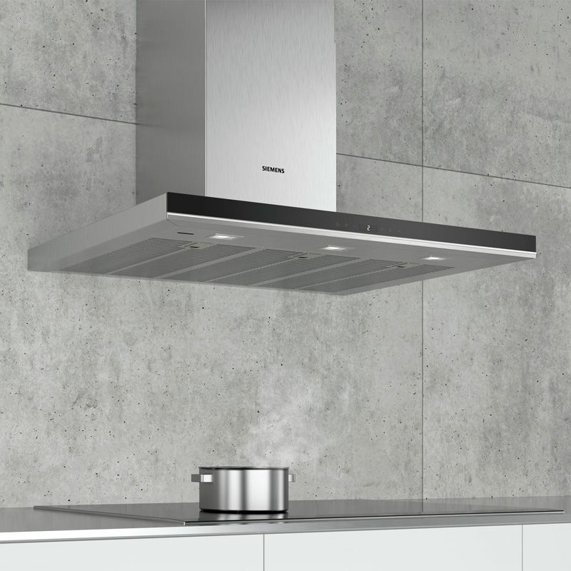 Campana extractora decorativa de pared Siemens LC91BUR50 – 920 m³/h, Clase A+, Acero inoxidable