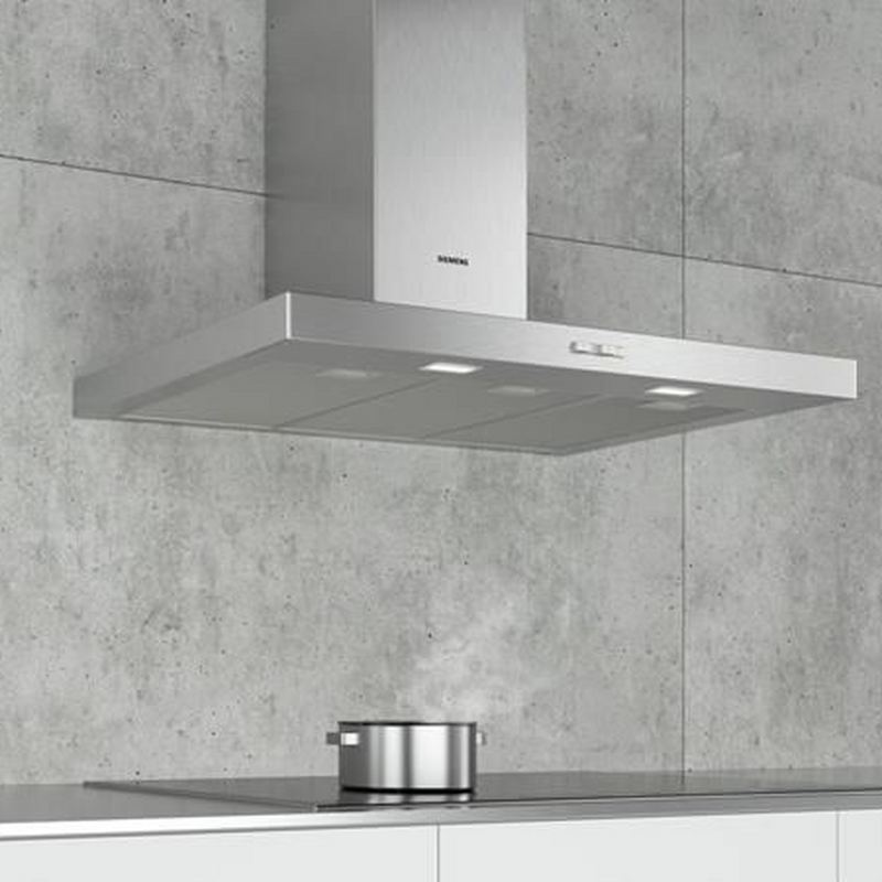 Campana decorativa de pared Siemens LC96BBC50 – 90 cm, 619 m³/h, Inox
