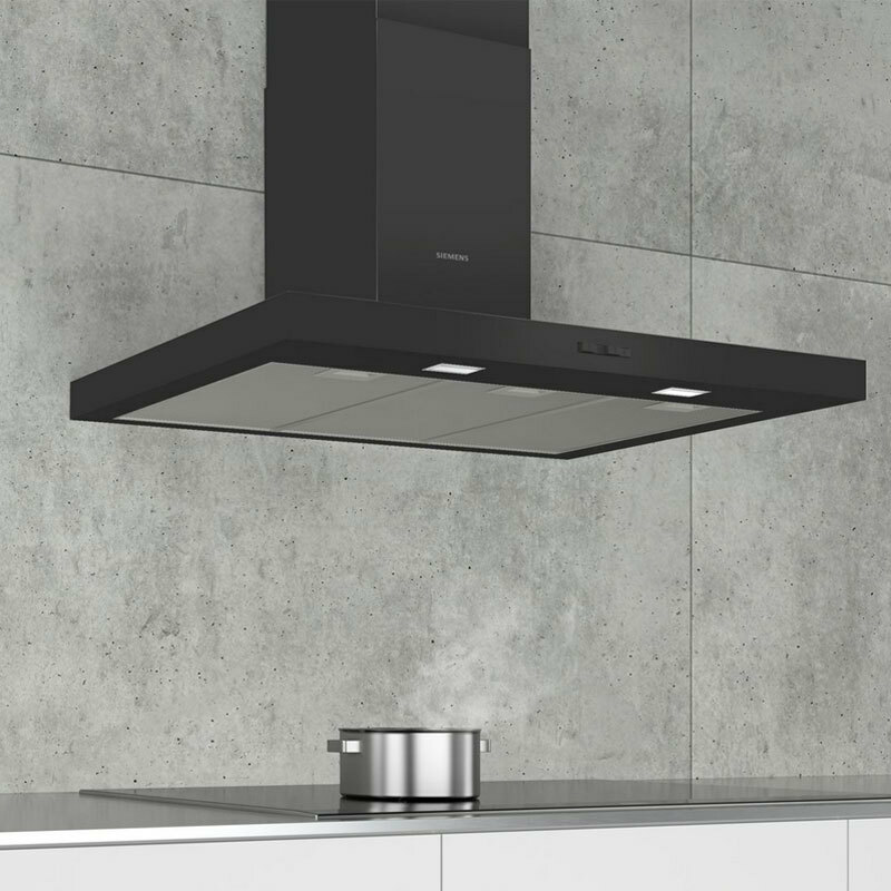 Campana decorativa de pared Siemens LC96BBC60 – 619 m³/h, 90 cm, Negro