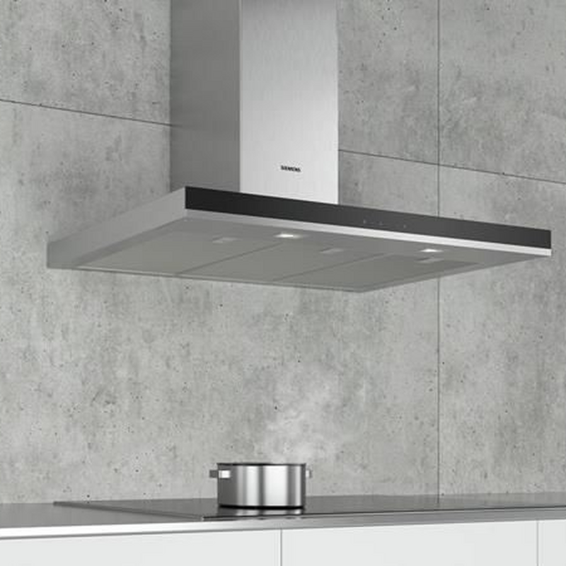 Campana extractora de pared Siemens LC96BHM50 – 90 cm, 604 m³/h, Acero inoxidable