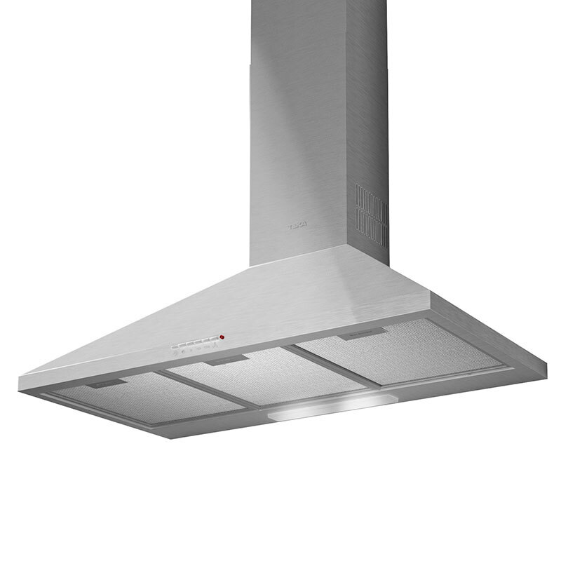Campana decorativa de pared Teka DBB 90 – 440 m³/h, Inox, Filtros lavables