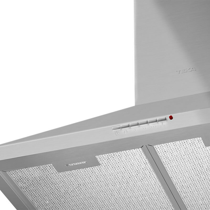 Campana decorativa de pared Teka DBP 70 PRO – Inox, 613 m³/h, Filtros lavables