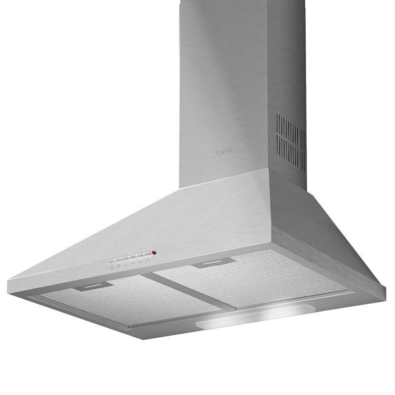 Campana decorativa de pared Teka DBP 70 PRO – Inox, 613 m³/h, Filtros lavables