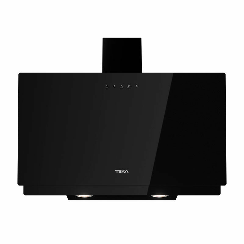 Campana decorativa de pared Teka DVN 77050 TTC BK – 485 m³/h, Aspiración perimetral, Filtros metálicos lavables