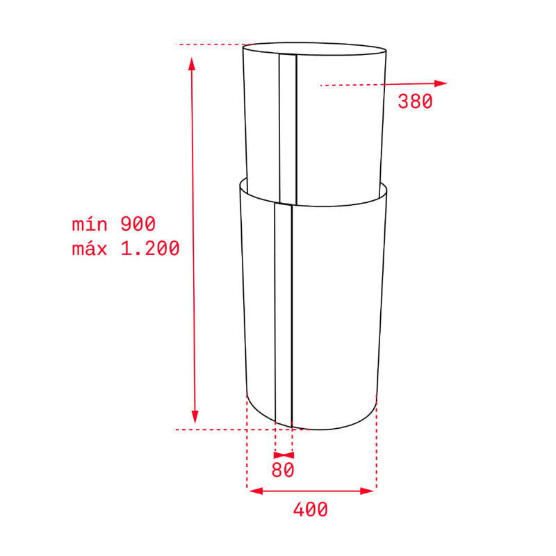 Campana de isla Teka CC 485 BK – 920 m³/h, control táctil, filtros lavables