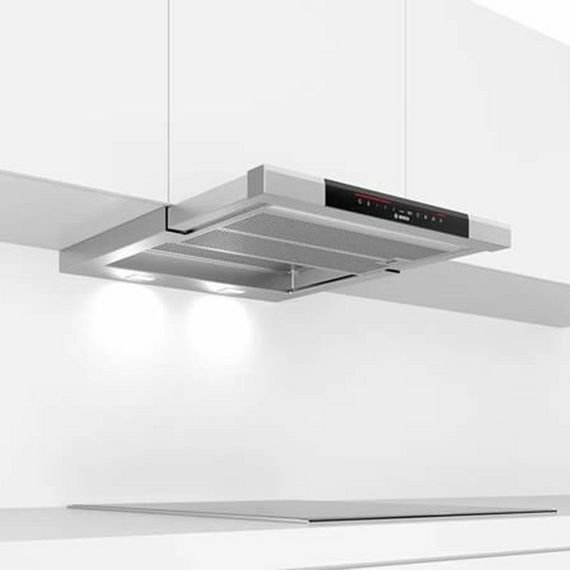 Campana telescópica integrable Bosch DFS067K51 – 60 cm, 392 m³/h, Silenciosa EcoSilence