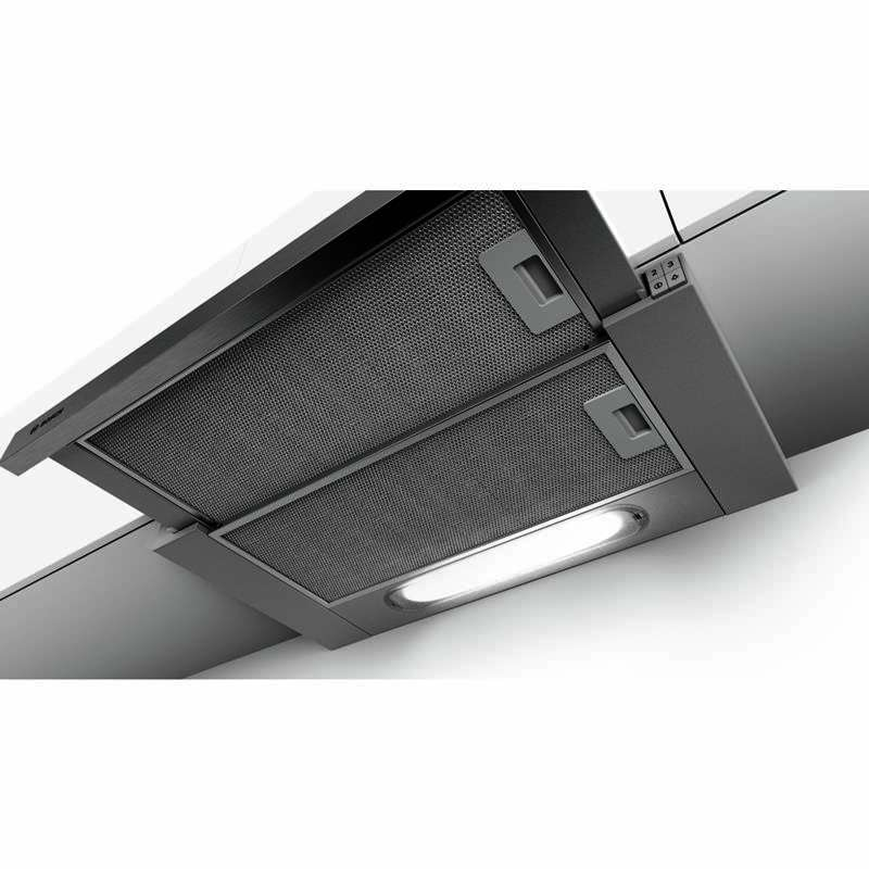 Campana telescópica Bosch DFT63AC50 – Bajo mueble, 360 m³/h, LED