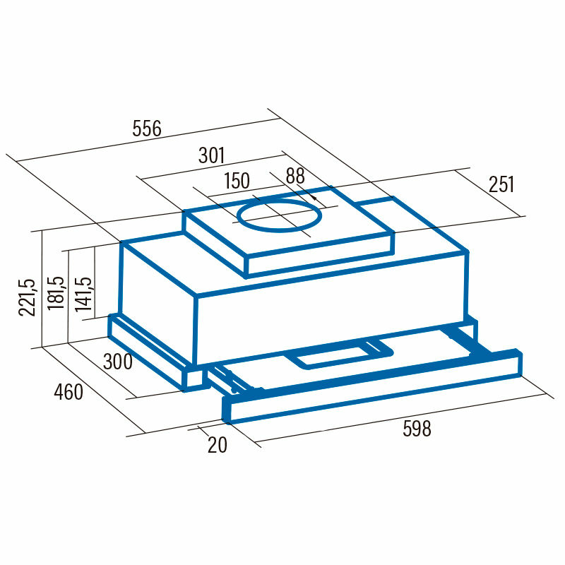 Campana telescópica Cata TFH 6630 WH – 60 cm, 605 m³/h, Clase A+