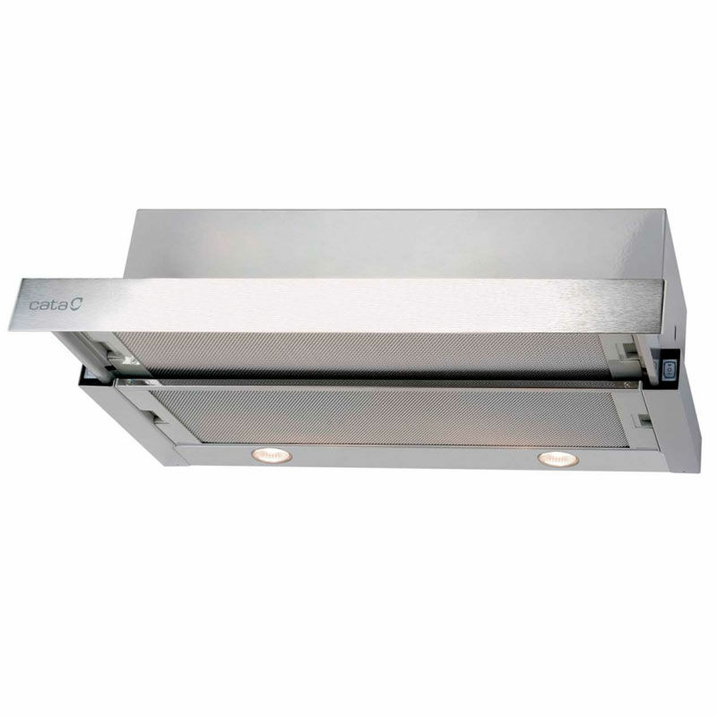 Campana telescópica CATA TF-2003 Duralum 900 – 90 cm, 390 m³/h, Inox antihuellas