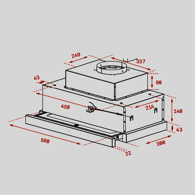 Campana telescópica Teka CNL 6610 – 694 m³/h, Inox antihuellas, Bajo mueble