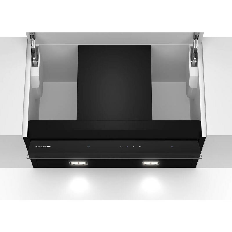 Campana integrable Siemens LJ67BAM60 – 60 cm, 749 m³/h, Cristal negro