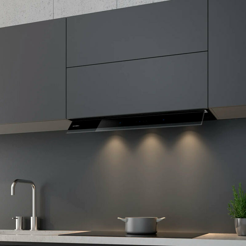 Campana integrable Siemens LJ67BAM60 – 60 cm, 749 m³/h, Cristal negro