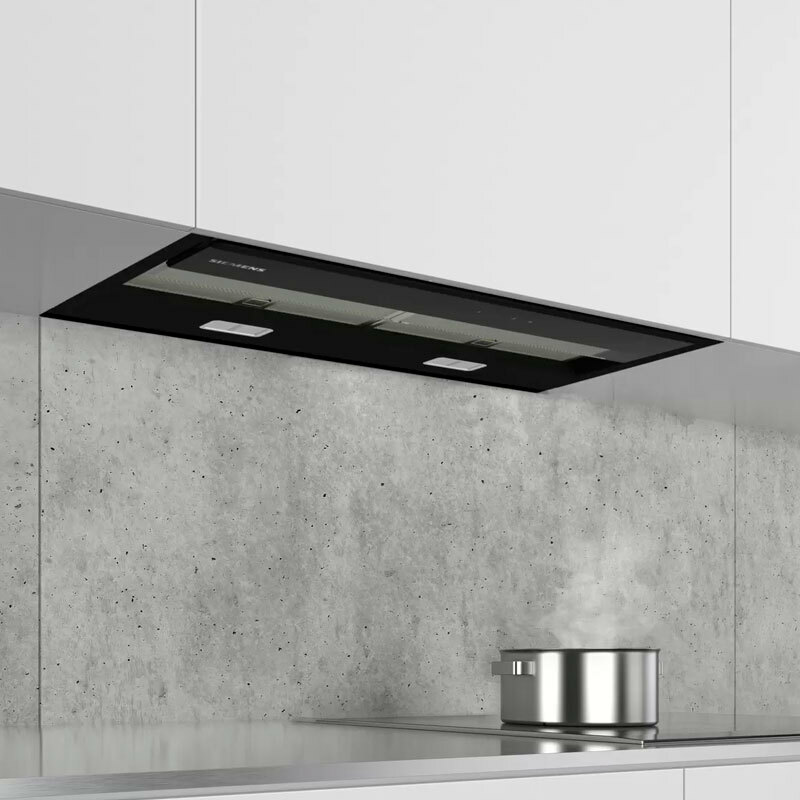 Campana integrable Siemens LJ67BAM60 – 60 cm, 749 m³/h, Cristal negro