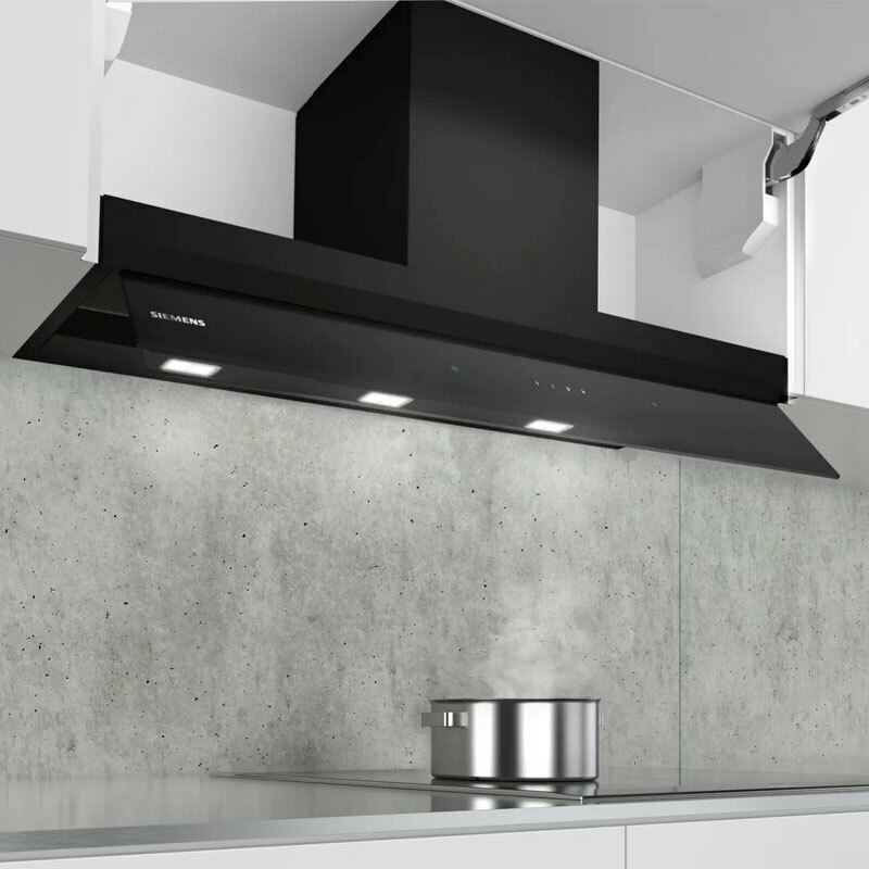 Campana integrable Siemens LJ97BAM60 – 749 m³/h, Cristal negro, 90 cm