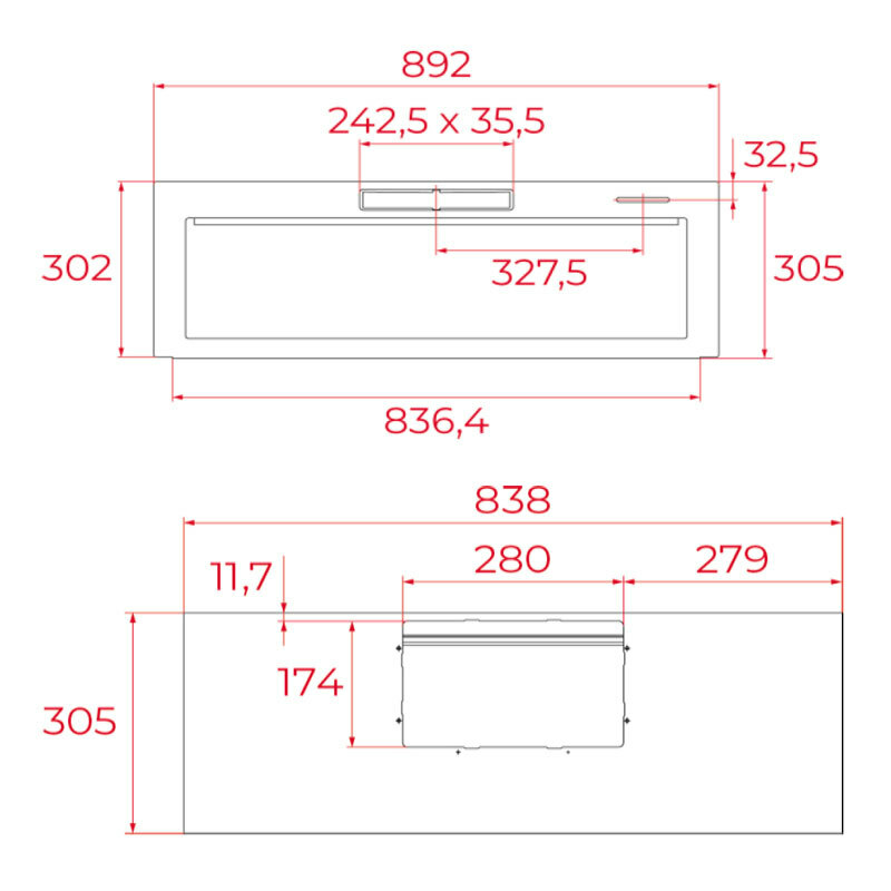 Campana integrable Teka GFI 93030 KOS – 90 cm, 314 m³/h, Mixta