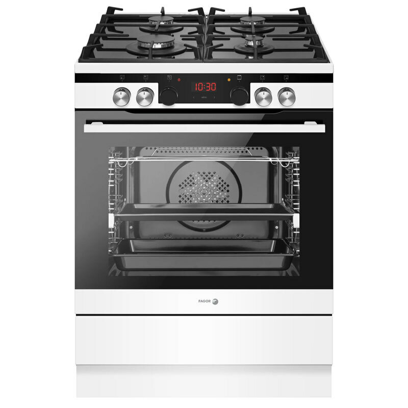 Cocina mixta Fagor 3CLG610BB – 60 cm, Horno 77 L, 4 quemadores