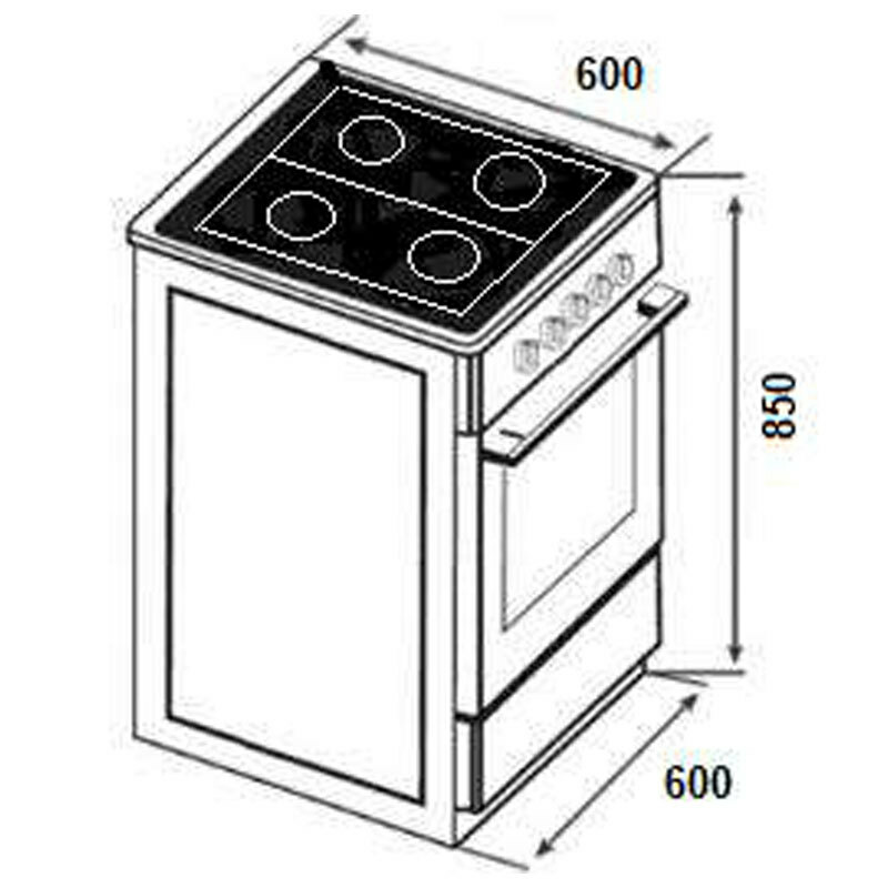Cocina mixta Fagor 3CLG610BX – 4 fuegos, Horno 77 L, Acero inoxidable
