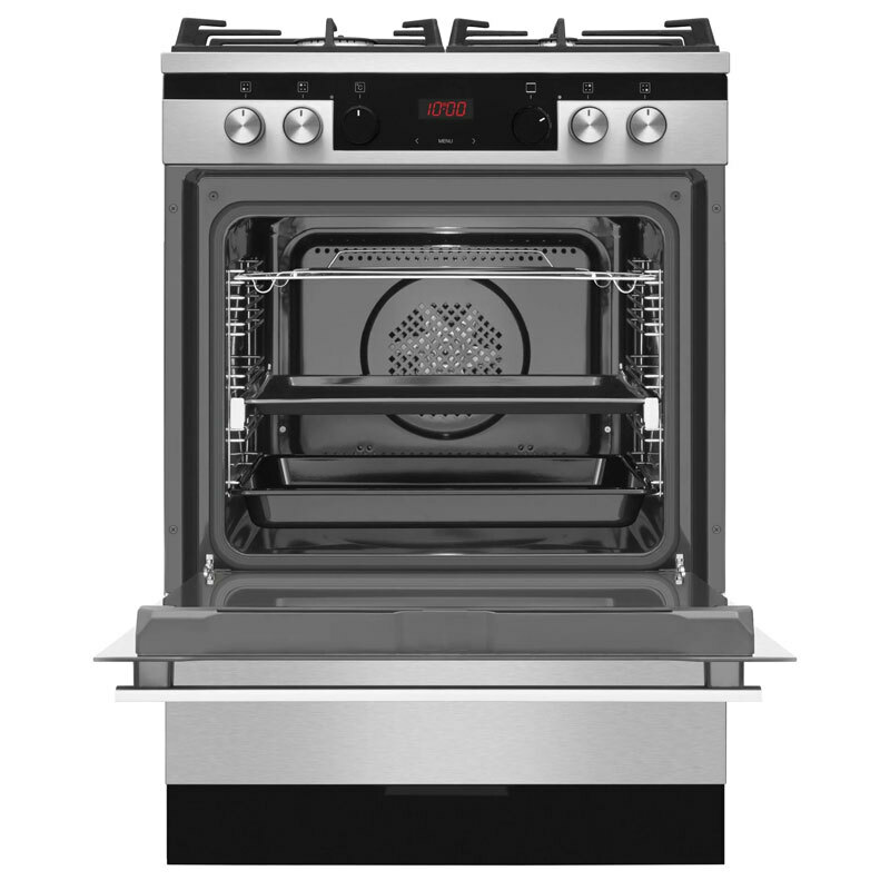 Cocina mixta Fagor 3CLG610BX – 4 fuegos, Horno 77 L, Acero inoxidable