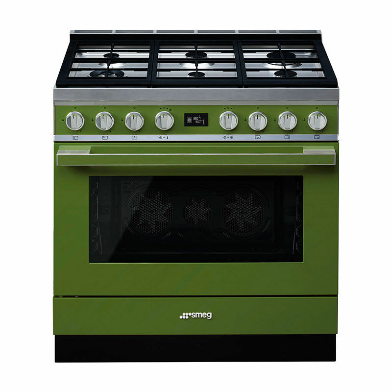 Cocina Smeg CPF9GPOG – 6 quemadores, Horno 115 L, Pirolítica