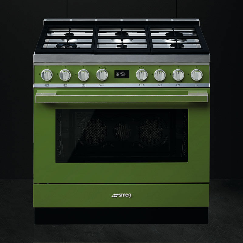 Cocina Smeg CPF9GPOG – 6 quemadores, Horno 115 L, Pirolítica