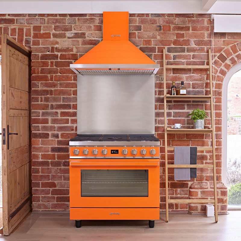 Cocina mixta Smeg Portofino CPF9GPOR – 90 cm, 6 quemadores, Horno 115 L pirolítico