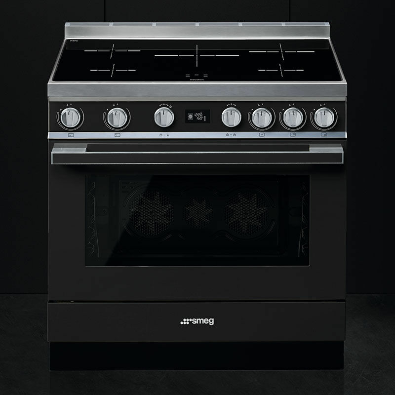 Cocina encastrable Smeg CPF9IPAN – Inducción 5 zonas, Horno 115 L pirolítico, Triple ventilador