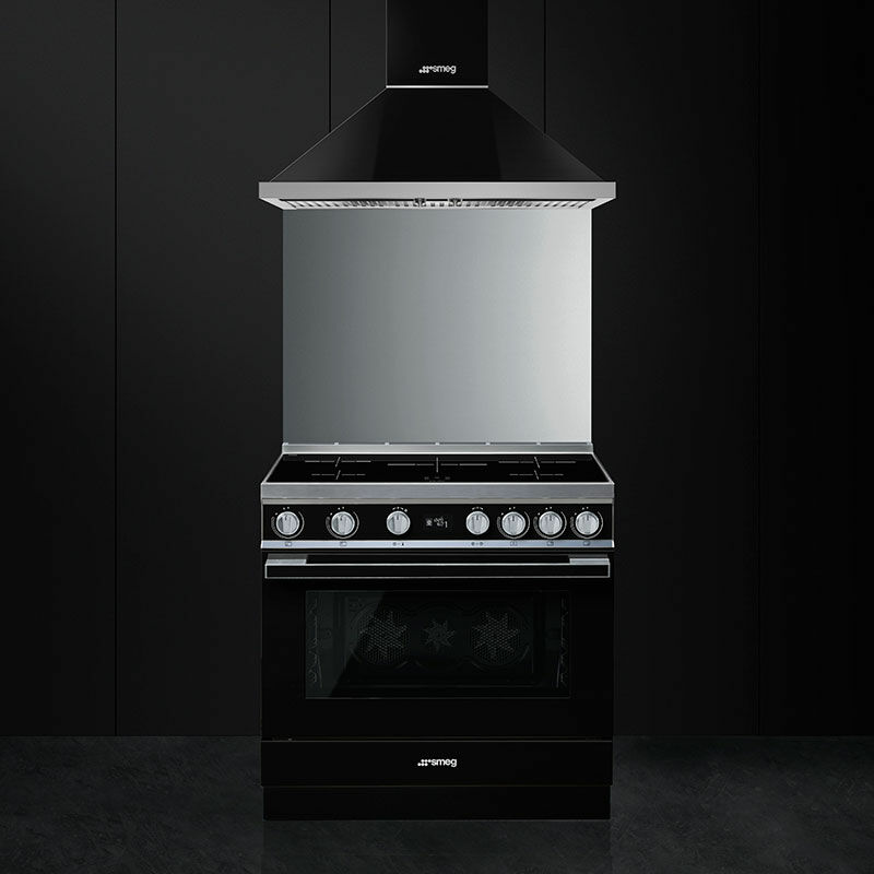 Cocina libre instalación Smeg CPF9IPBL – Inducción 5 zonas, Horno 115 L pirolítico, A+