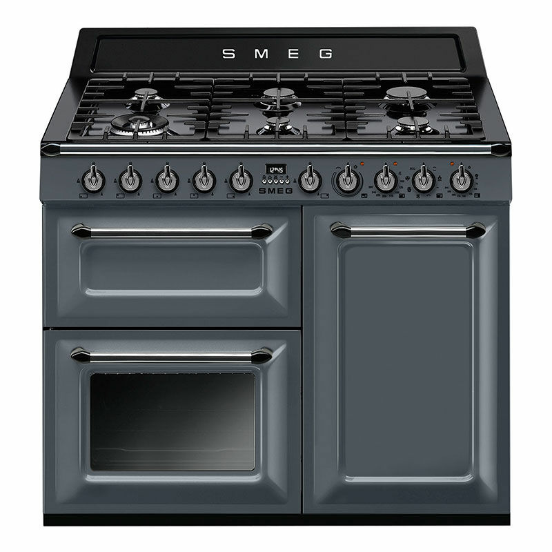 Cocina Smeg TR103GR – 100 cm, 6 quemadores, triple horno