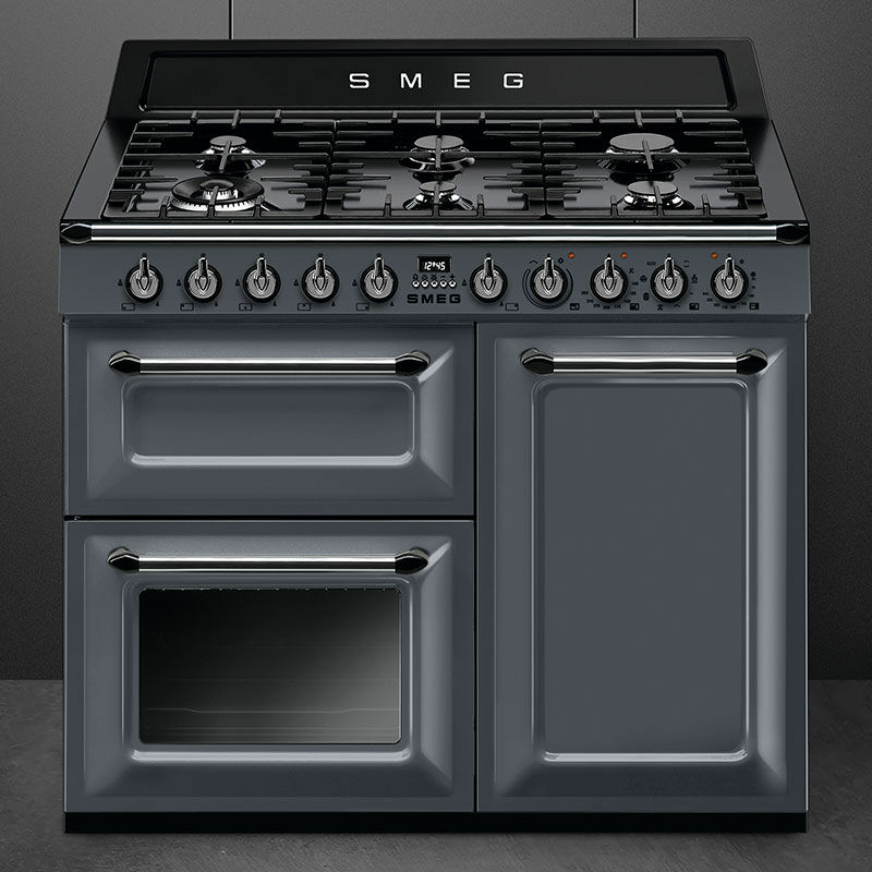 Cocina Smeg TR103GR – 100 cm, 6 quemadores, triple horno