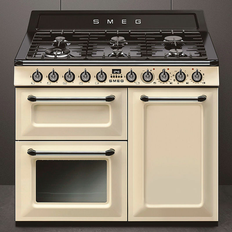 Cocina Smeg TR103P 100 cm – 6 quemadores, 3 hornos multifunción, limpieza por vapor