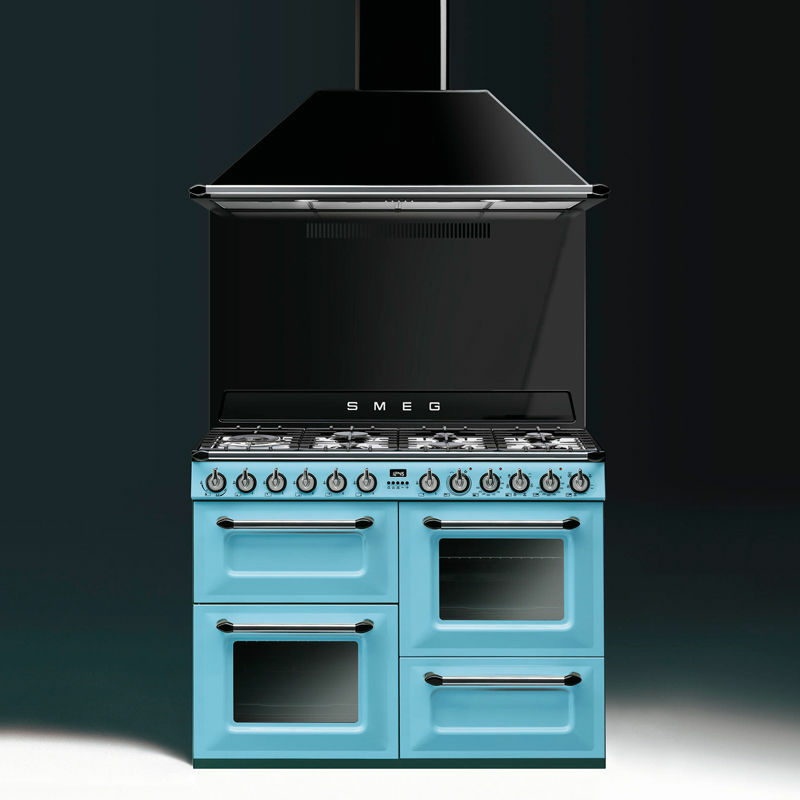 Cocina Smeg TR4110AZ – 7 quemadores, 3 hornos, Clase A