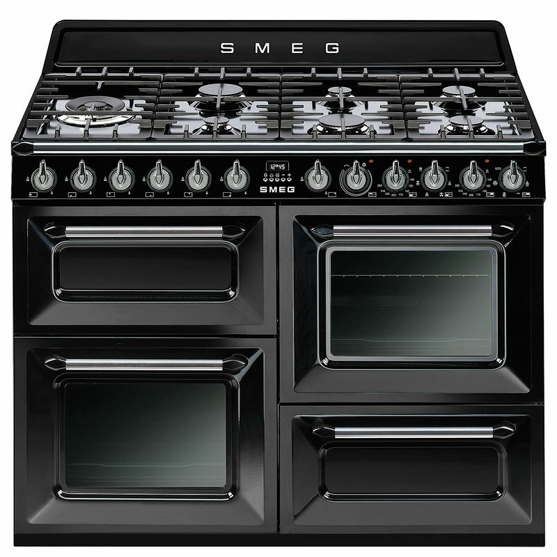 Cocina independiente Smeg TR4110BL1 – 7 quemadores, 3 hornos multifunción, limpieza a vapor